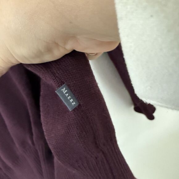 Maerz Muenchen Burgundy 100% Virgin Wool Sweater Men’s Preppy Old Money Sz 52 - Picture 5 of 9